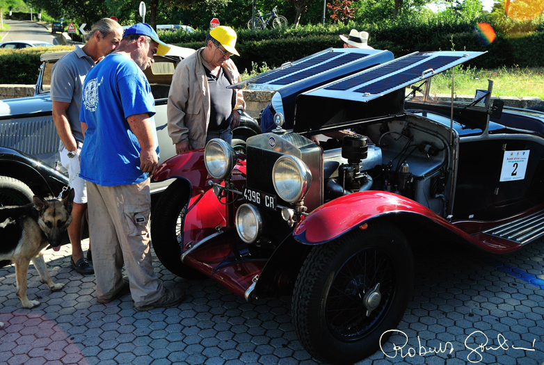 L'apertura ad ala di gabbiano del cofano della rara Itala 65 Sport del 1930  di Giovanni Telò