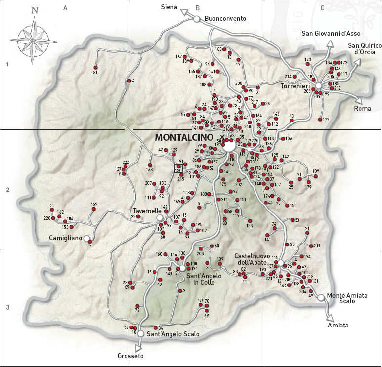 Mappa dei produttori imbottigliatori