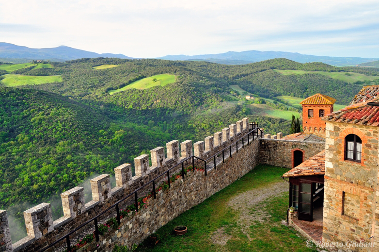 Il panorama dal Castello di Ripa d'Orcia