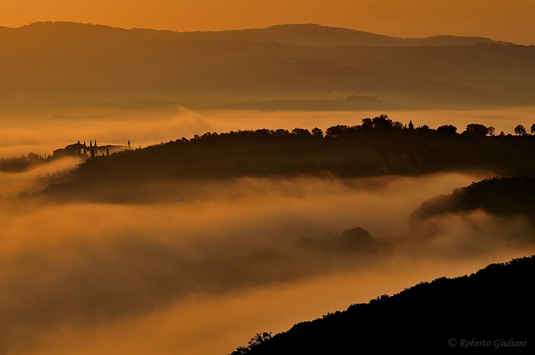 L'alba sulla Val d'Orcia