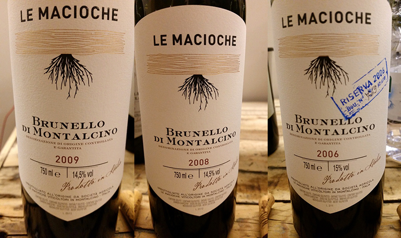 Brunello di Montalcino 2009, 2008 e 2006