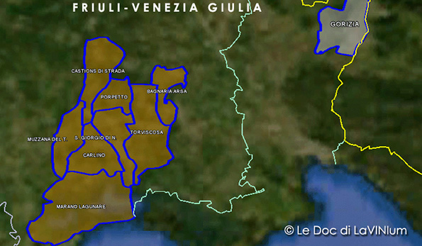 mappa vino doc Friuli Annia