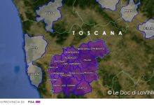 Mappa vino doc Terre di Pisa