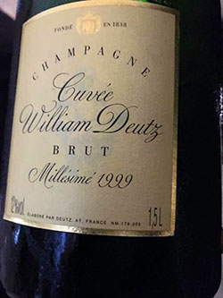 Champagne Cuvée William Deutz 1999