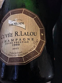 Champagne Cuvée R. Lalou 1999 G.H.Mumm