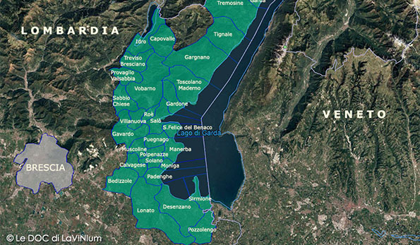 Mappa vino Doc Riviera del Garda Classico